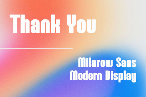 Milarow - Modern Display Sans Serif Font studioalmeera 