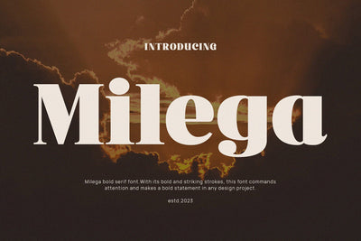 Milega - Stylish Bold Serif Font studioalmeera 