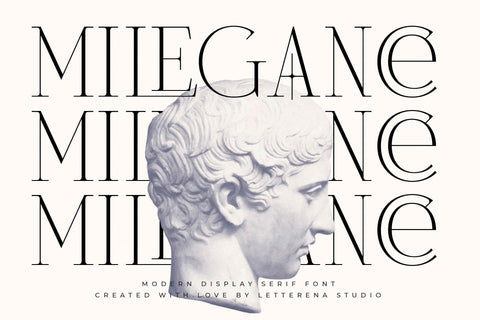 Milegance - Modern Display Serif Font Letterena Studios 