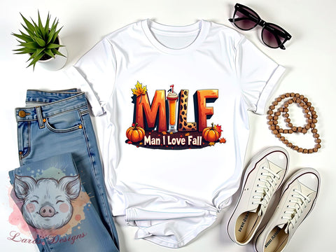 Milf PNG, Fall Football, Thankful, Sublimation Design, Digital Download, Autumn Sports, Football Lover, Thanksgiving Decor Sublimation Lara' s Designs 