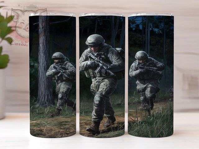 Military 20oz Tumbler Png, Straight & Tapered Tumbler Png, Veteran Tumbler Png, Digital Download PNG Sublimation Lara' s Designs 