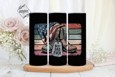 Military Dad 20oz Tumbler Wrap Sublimation sassyprint 
