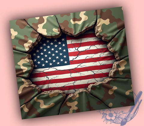 Military Metal USA Flag Tumbler, Veteran Tumbler Wrap, 20oz Sublimation Design, Patriotic Drinkware, American Flag Veteran Cup, Military Appreciation Mug, USA Flag Tumbler Sublimation ToriDesigns 