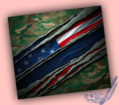 Military Metal USA Flag Tumbler, Veteran Tumbler Wrap, 20oz Sublimation Design, Patriotic Drinkware, American Flag Veteran Cup, Military Appreciation Mug, USA Flag Tumbler Sublimation ToriDesigns 