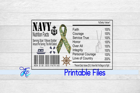 Military Navy Nutrition Label 3D Paper Family Creations 