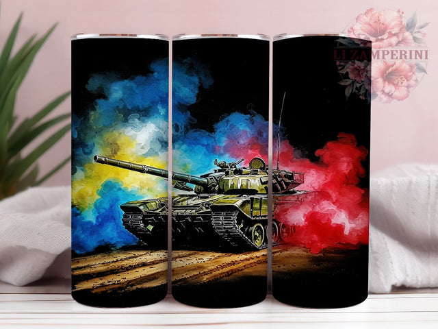 Military Tank Camouflage 20oz Tumbler, Military Tumbler, Army Vehicle, Tank Design, Sublimation Wrap, 20oz Tumbler, Camouflage Gifts, Veteran Decor Sublimation Li Zamperini 