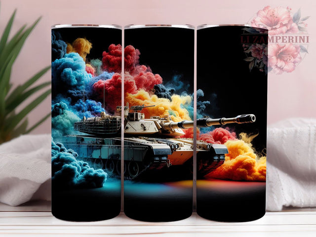 Military Tank Camouflage 20oz Tumbler, Military Tumbler, Army Vehicle, Tank Design, Sublimation Wrap, 20oz Tumbler, Camouflage Gifts, Veteran Decor Sublimation Li Zamperini 