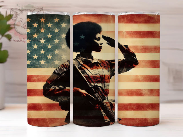 Military Veteran 20oz Tumbler Png, Straight & Tapered Tumbler Png, 4th Of July Tumbler Png, Digital Download PNG Sublimation Lara' s Designs 