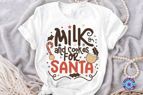 Milk and cookies for Santa, Christmas Quote SVG Design, Christmas Sublimation SVG FiveStarCrafting 