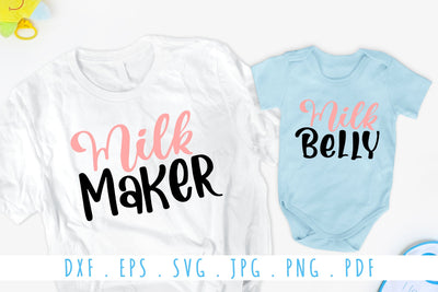 Milk Belly SVG | Matching T-Shirt Design for Mama and Me SVG dapiyupi store 