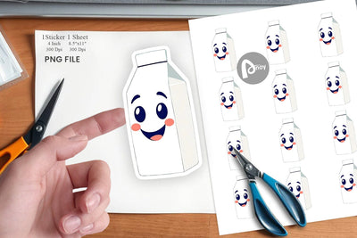 Milk Carton Sticker Sublimation artnoy 