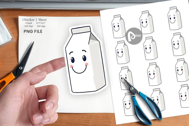 Milk Carton Sticker Sublimation artnoy 