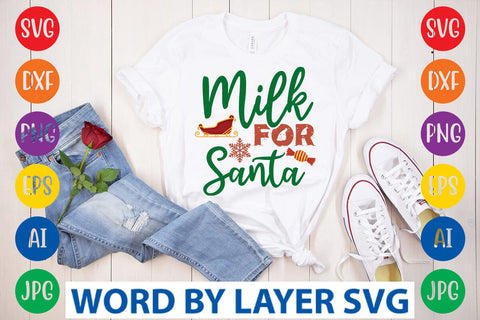 Milk For Santa SVG DESIGN SVG Rafiqul20606 