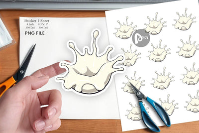 Milk Splash Sticker Sublimation artnoy 