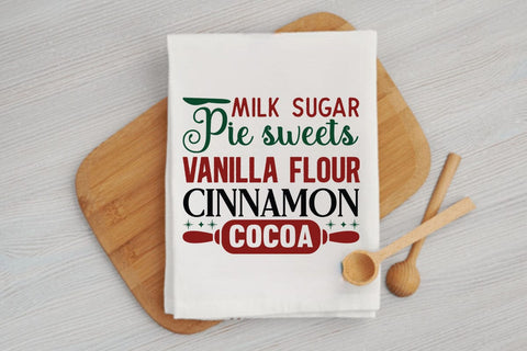 Milk sugar pie sweets vanilla flour cinnamon cocoa SVG Angelina750 