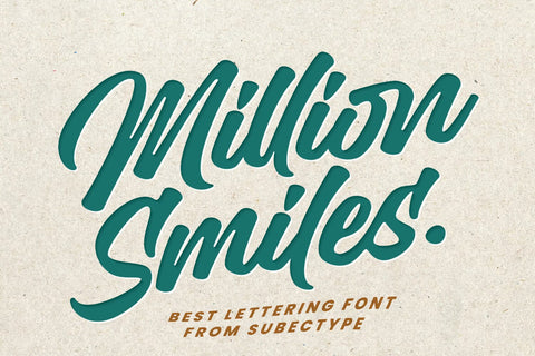 Million Smiles - Lettering Font Font Subectype Studio 