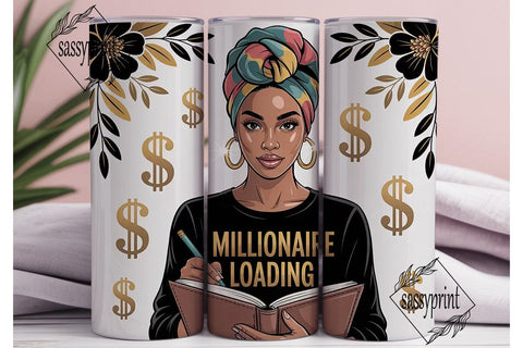 Millionaire Loading 20oz Tumbler Wrap Sublimation sassyprint 