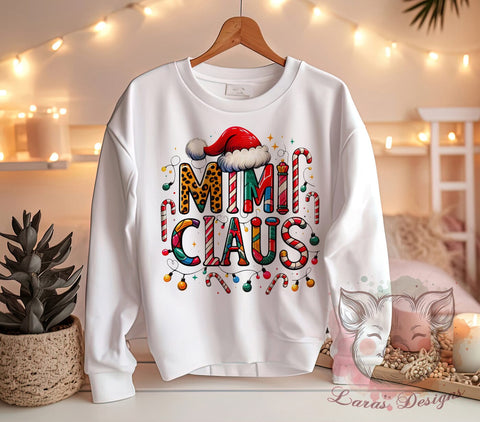 Mimi Claus, Christmas PNG, Holiday Sublimation, Grandma Christmas, Christmas Clipart, Holiday Decor, Digital Download, Cute Christmas Art Sublimation Lara' s Designs 