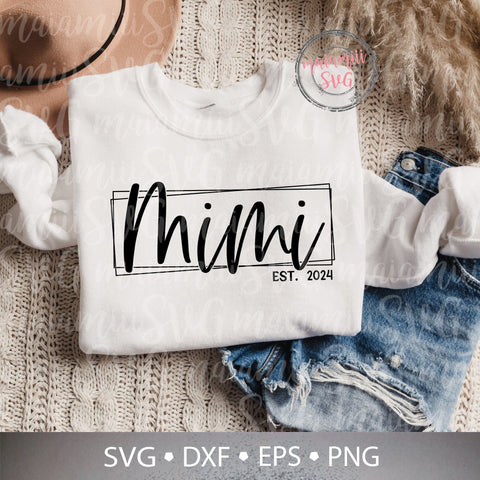 Mimi Est Svg, Mimi Est 2024 Png, Funny Grandma Shirt Png, Blessed Grandma, Mom Heart Svg SVG MaiamiiiSVG 