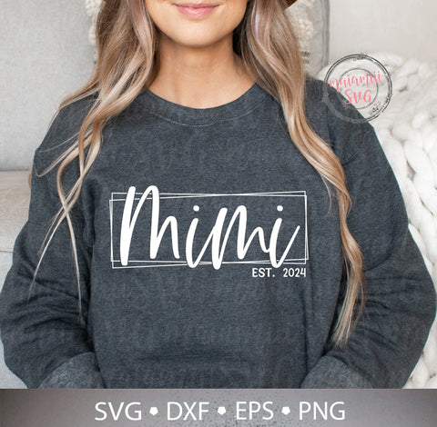 Mimi Est Svg, Mimi Est 2024 Png, Funny Grandma Shirt Png, Blessed Grandma, Mom Heart Svg SVG MaiamiiiSVG 