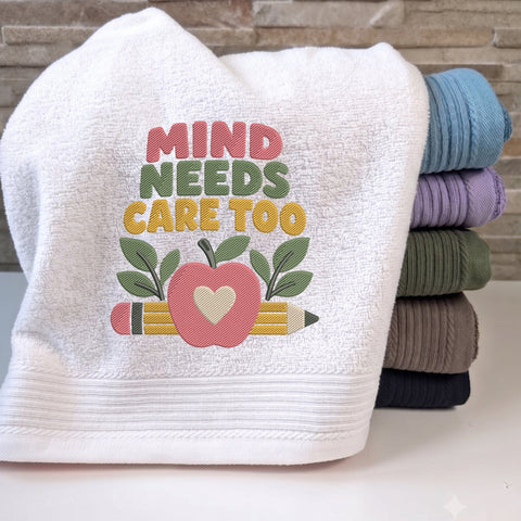 Mind Needs Care Too Embroidery Design – Mental Health Awareness Apple Pencil Machine Embroidery File Embroidery/Applique DESIGNS PatternFeed8 