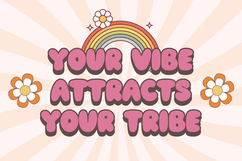 Mindful Living - Pretty Bubble Retro Font Font Masyafi Studio 