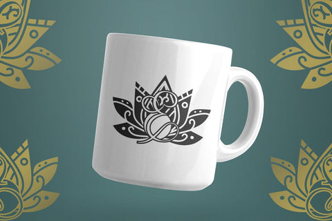 Mindful Lotus Mandala Monogram Font Dm Letter Studio 