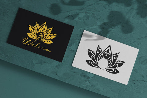 Mindful Lotus Mandala Monogram Font Dm Letter Studio 