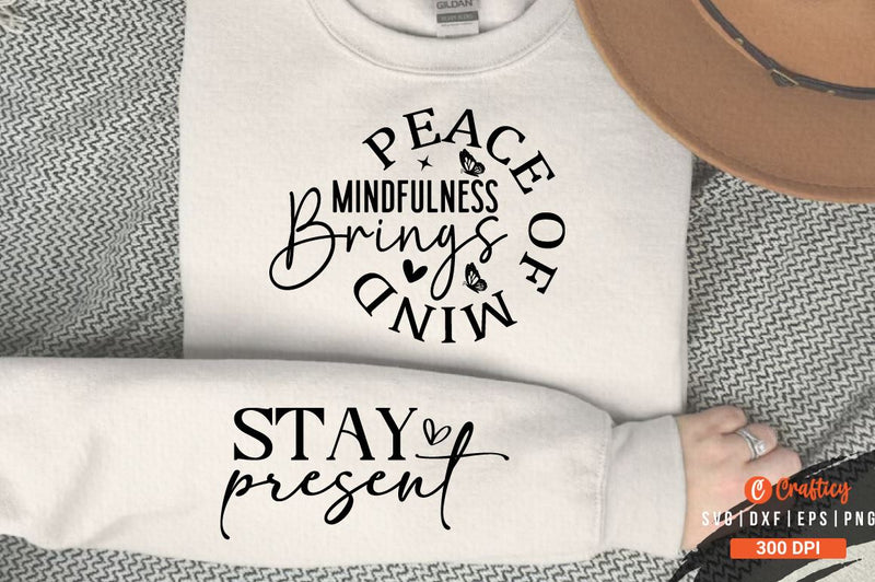 Mindfulness Brings Peace of Mind SVG Sleeve Design SVG Designangry 