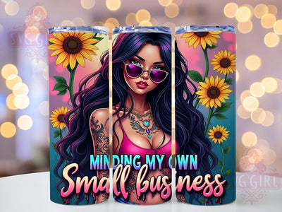 Minding My Own Business, 20oz Tumbler Wrap, Sublimation PNG, Tumbler Design, Floral Tumbler, Custom Tumbler Wrap, Digital Download Sublimation SvggirlplusArt 