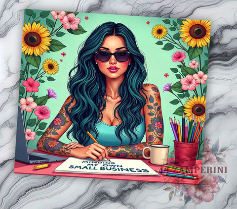 Minding My Own Business, Small Business Tumbler, Funny Tumbler Design, Sarcastic Affirmation, 20oz Tumbler PNG, Digital Download Tumbler, Printable Tumbler Design Sublimation Li Zamperini 