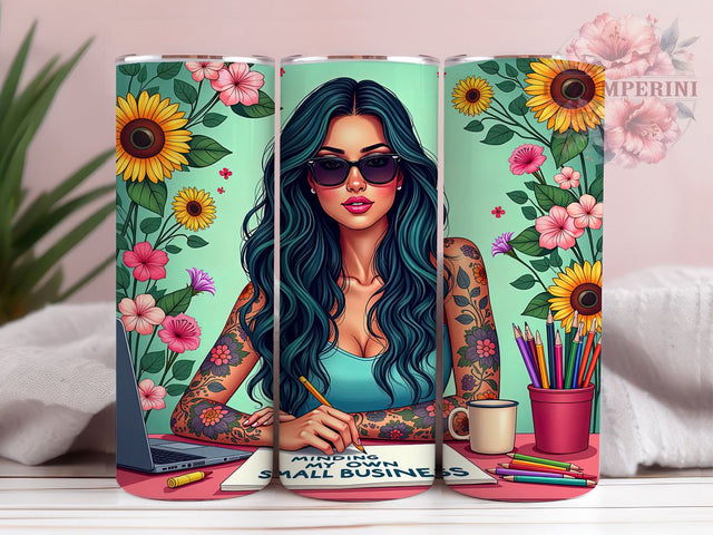 Minding My Own Business, Small Business Tumbler, Funny Tumbler Design, Sarcastic Affirmation, 20oz Tumbler PNG, Digital Download Tumbler, Printable Tumbler Design Sublimation Li Zamperini 