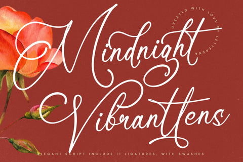 Mindnight Vibranttens - Elegant Script Font Letterena Studios 