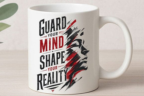 Mindset PNG Guard Your Mind Shape Your Reality Motivational Digital Download SVG BillahCrafts 
