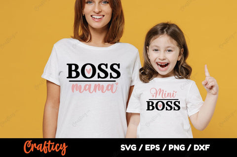 Mini boss & boss mama SVG Design SVG Designangry 