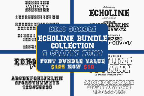 Mini Bundle – Echoline Collection Font Dm Letter Studio 