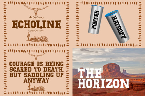 Mini Bundle – Echoline Collection Font Dm Letter Studio 