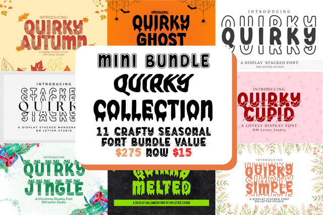 Mini Bundle - Quirky Collection Font Dm Letter Studio 
