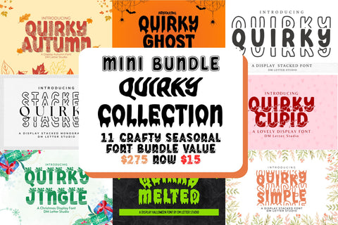 Mini Bundle - Quirky Collection Font Dm Letter Studio 