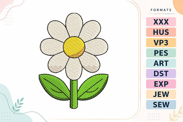 Mini Daisy Flower Embroidery Design Embroidery/Applique DESIGNS sg embroidery 