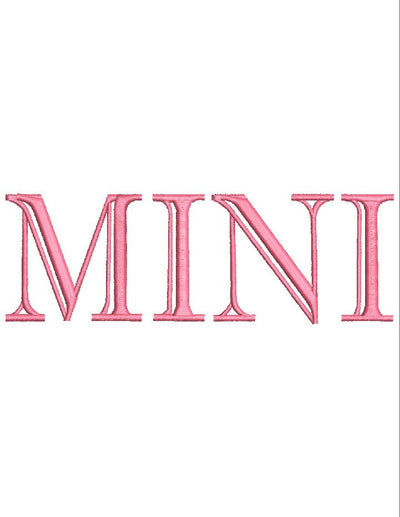 Mini Embroidery Design , 4 Sizes - File formats in pes,dst,jef,xxx,exp,vip,vp3, Instant Digital Download, mama, mini, mommy & me, matching Embroidery/Applique DESIGNS AestheticdesignsE 