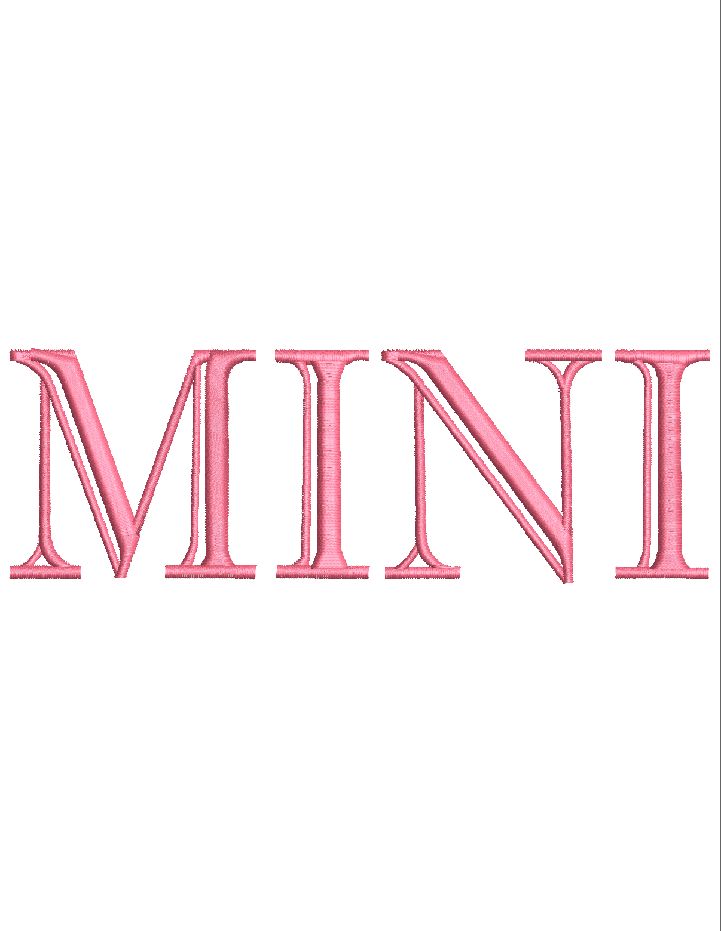 Mini Embroidery Design , 4 Sizes - File formats in pes,dst,jef,xxx,exp,vip,vp3, Instant Digital Download, mama, mini, mommy & me, matching Embroidery/Applique DESIGNS AestheticdesignsE 
