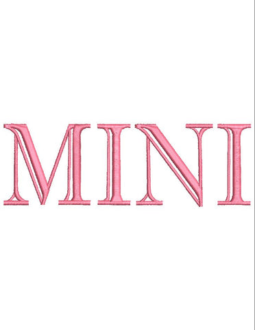 Mini Embroidery Design , 4 Sizes - File formats in pes,dst,jef,xxx,exp,vip,vp3, Instant Digital Download, mama, mini, mommy & me, matching Embroidery/Applique DESIGNS AestheticdesignsE 