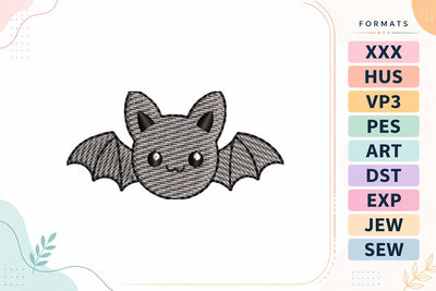 Mini Halloween Cute Bat Embroidery Design Embroidery/Applique DESIGNS sg embroidery 