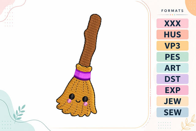 Mini Halloween Cute Broom Embroidery Design Embroidery/Applique DESIGNS sg embroidery 