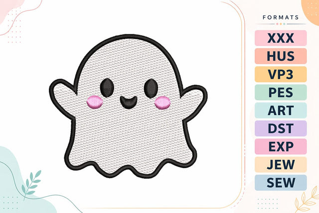 Mini Halloween Cute Ghost Embroidery Design Embroidery/Applique DESIGNS sg embroidery 