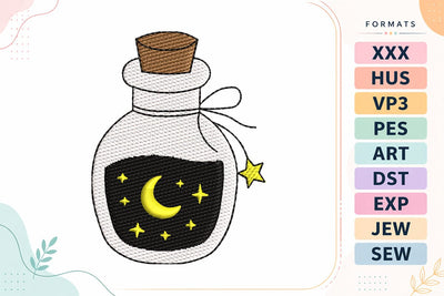 Mini Halloween Moon Potion Embroidery Design Embroidery/Applique DESIGNS sg embroidery 