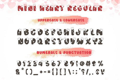 Mini Heart - Cute Valentine Font – Regular & Outline Font AnningArts Design 