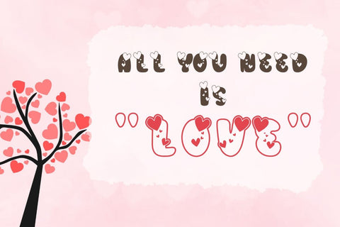 Mini Heart - Cute Valentine Font – Regular & Outline Font AnningArts Design 