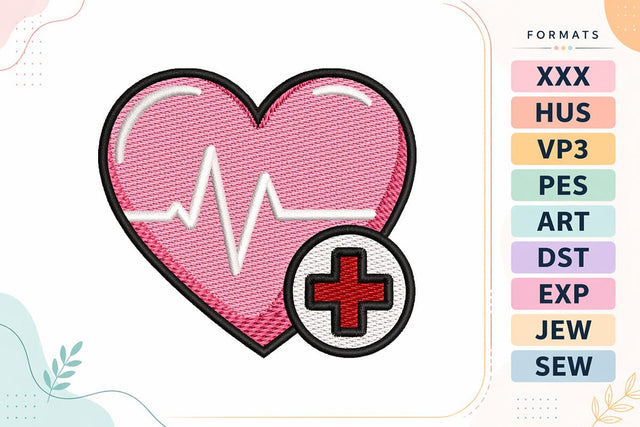 Mini Heart Medical Embroidery Design Embroidery/Applique DESIGNS sg embroidery 